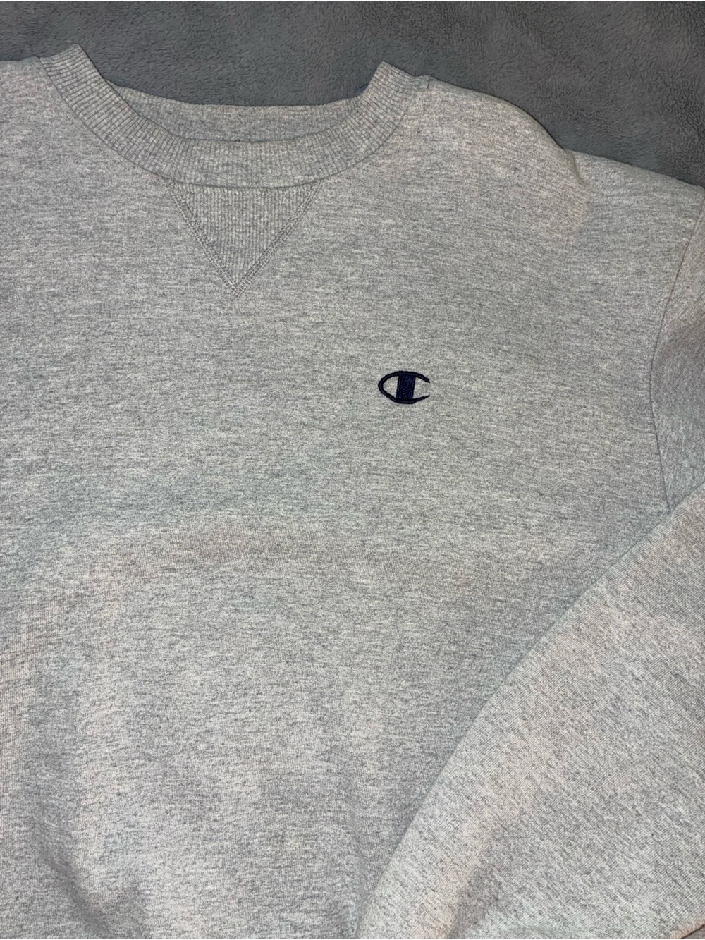 Champion Light Gray Crewneck Sweatshirt Size Medium - Picture 5 of 8
